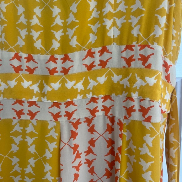 Charlotte by Charlotte Taylor Silk Maxi Hummingbird Dress, Anthropologie, Size 6 - Picture 3 of 7